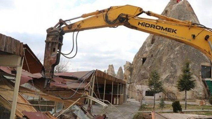 Kapadokya'da son 2 yılda 310 izinsiz yapı yıkıldı