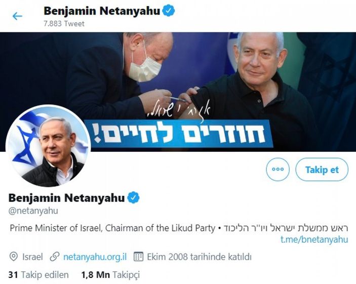 Netanyahu, Twitter hesabından Trump'ın fotoğrafını sildi