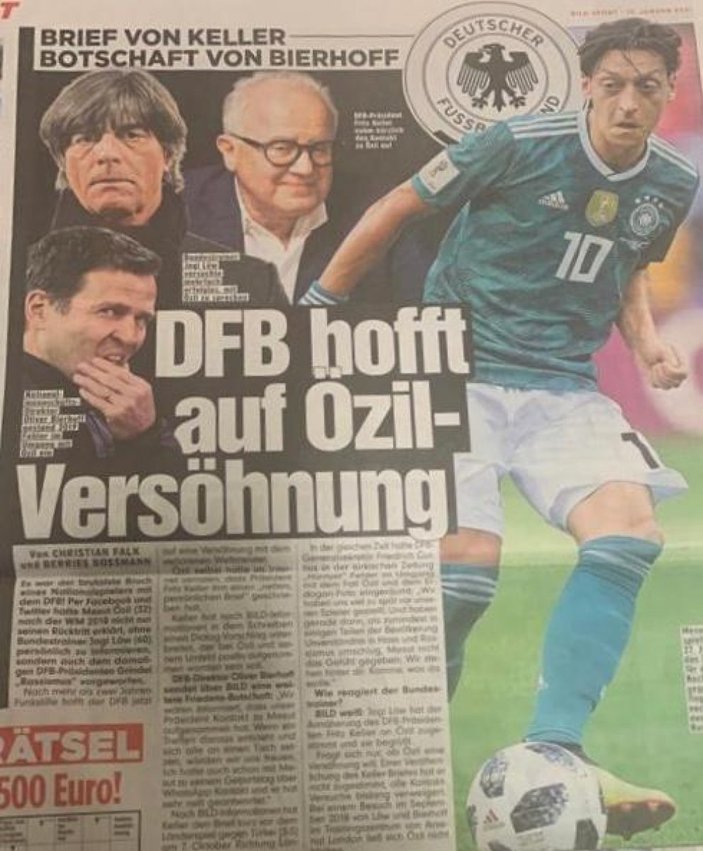 Fritz Keller'den Mesut Özil'e uzlaşma mektubu