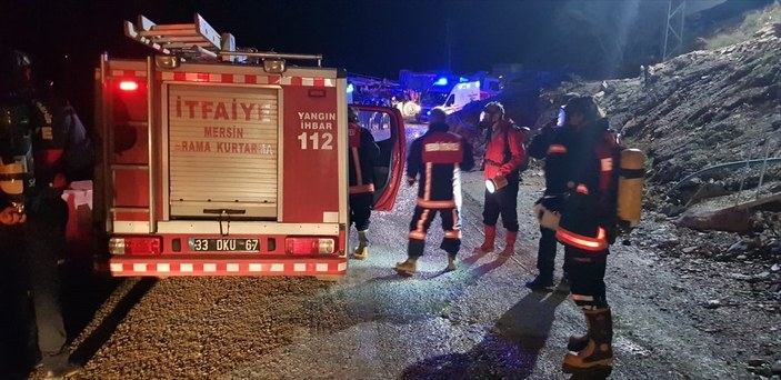 Mersin'de tünel inşaatında yangın: 8 işçi hastaneye kaldırıldı