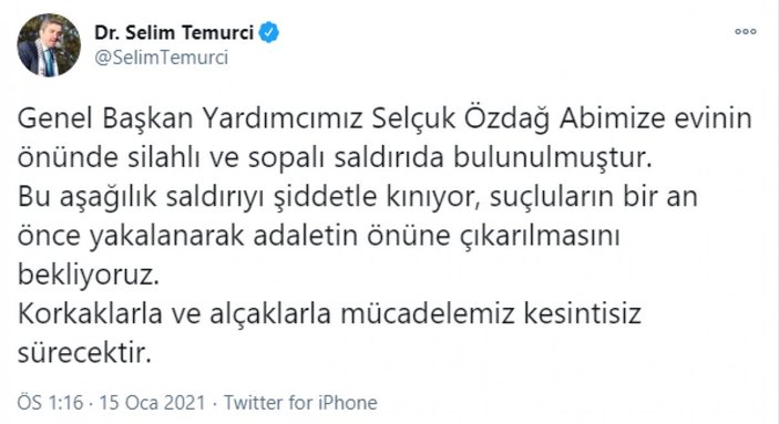 Gelecek Partisi Genel Başkan Yardımcısı Selçuk Özdağ'a saldırı