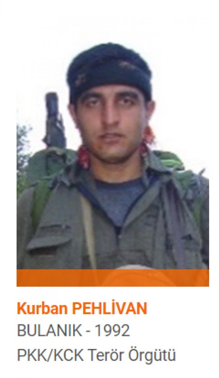 Turuncu kategoride aranan Kurban Pehlivan Bitlis'te öldürüldü