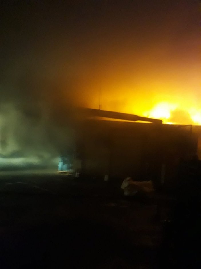 Zonguldak'ta talaş deposunda yangın çıktı