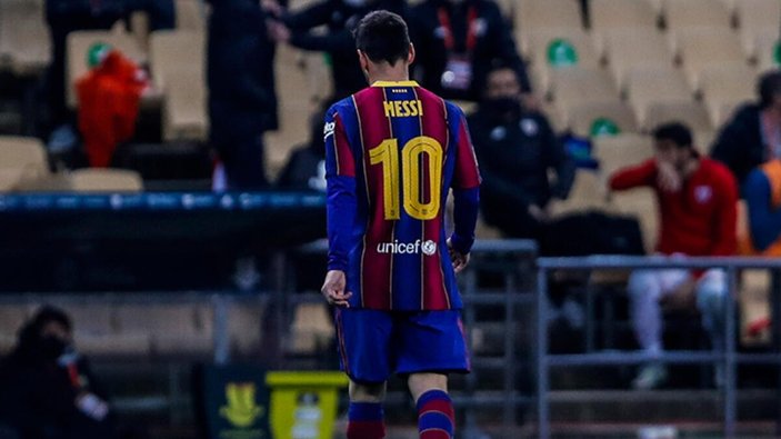 Messi ilk kez kırmızı kart gördü, Bilbao kupayı kazandı