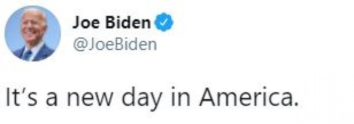 Joe Biden: Amerika'da yeni bir gün
