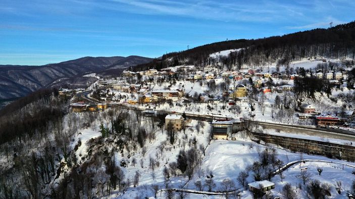 Bolu Dağı'nda kar manzarası görüntülendi