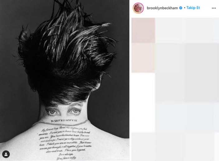 Brooklyn Beckham, aşk mektubunu dövme yaptırdı