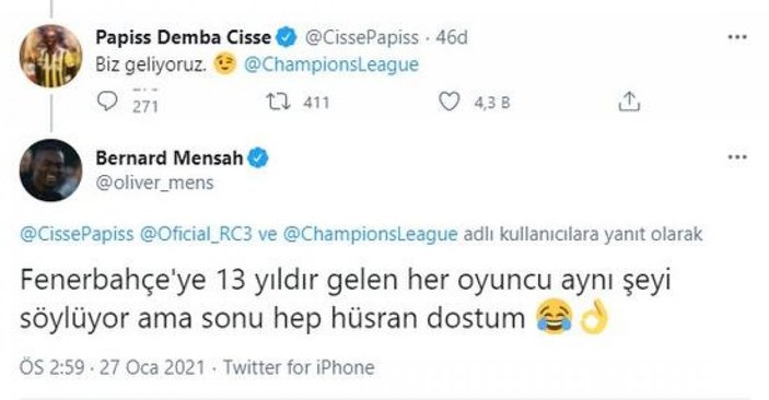 Bernard Mensah: Cisse'ye o mesajı ben atmadım