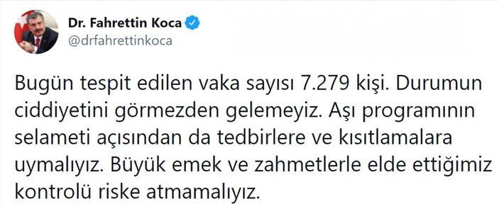 Bakan Koca: Kısıtlamalara uymalıyız