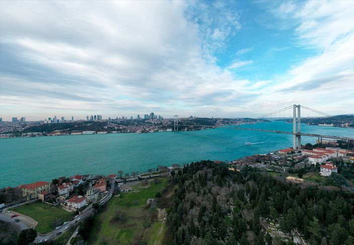 İstanbul Boğazı turkuaz
