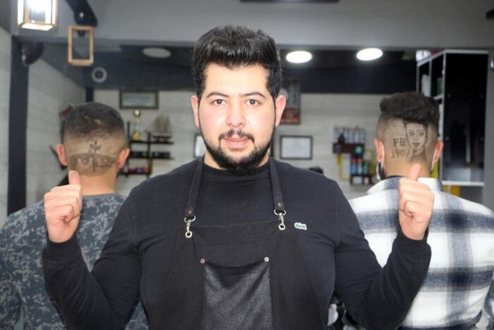 Mesut Özil'in portresini saçına kazıttı