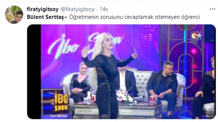 İbo Show’da oryantal Didem’i izlemeyen Bülent Serttaş ile ilgili güldüren paylaşımlar