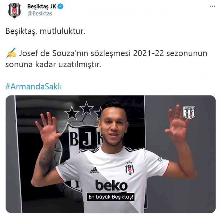 Josef de Souza'nın sözleşmesi uzatıldı