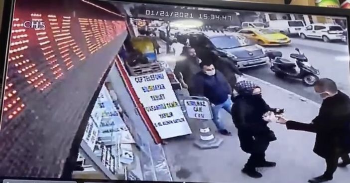 i Şişli'de çantadan 10 bin lira çalan yankesici, esnafa yakalandı