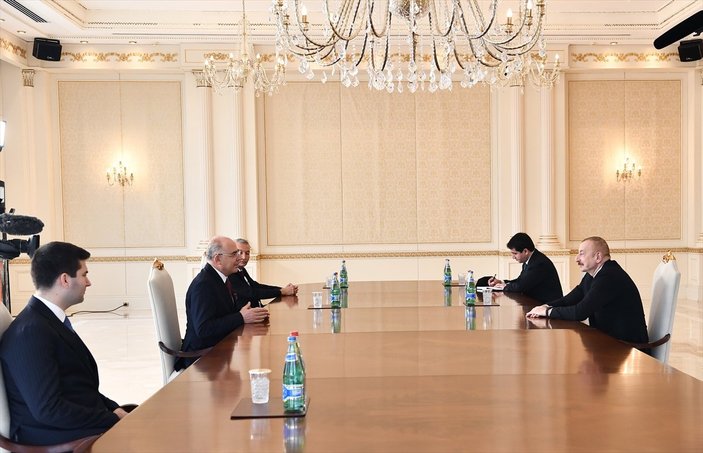 MHP heyetinden, Azerbaycan Cumhurbaşkanı İlham Aliyev'e ziyaret