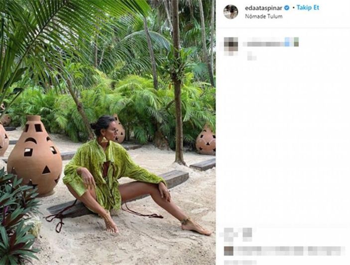 Eda Taşpınar, tatilde
