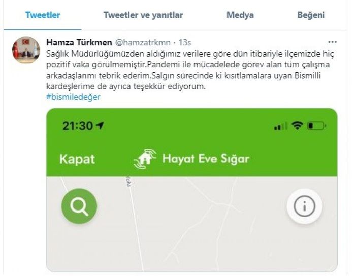 Bismil'de koronavirüs vaka sayısı sıfıra indi