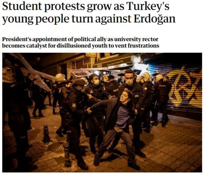 Guardian, Boğaziçi eylemlerini Gezi'yle kıyasladı
