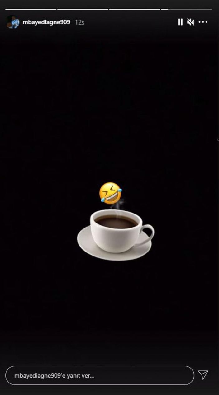 Mbaye Diagne'den Fenerbahçe'ye kahveli gönderme