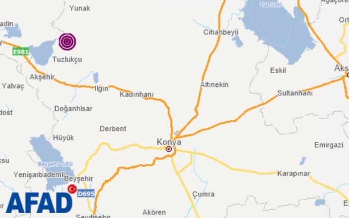 Konya'da 4.7 büyüklüğünde deprem