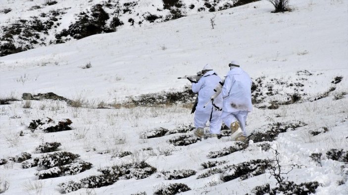 PÖH'ler Doğu Karadeniz'in karla kaplı dağlarını teröristlerden temizliyor