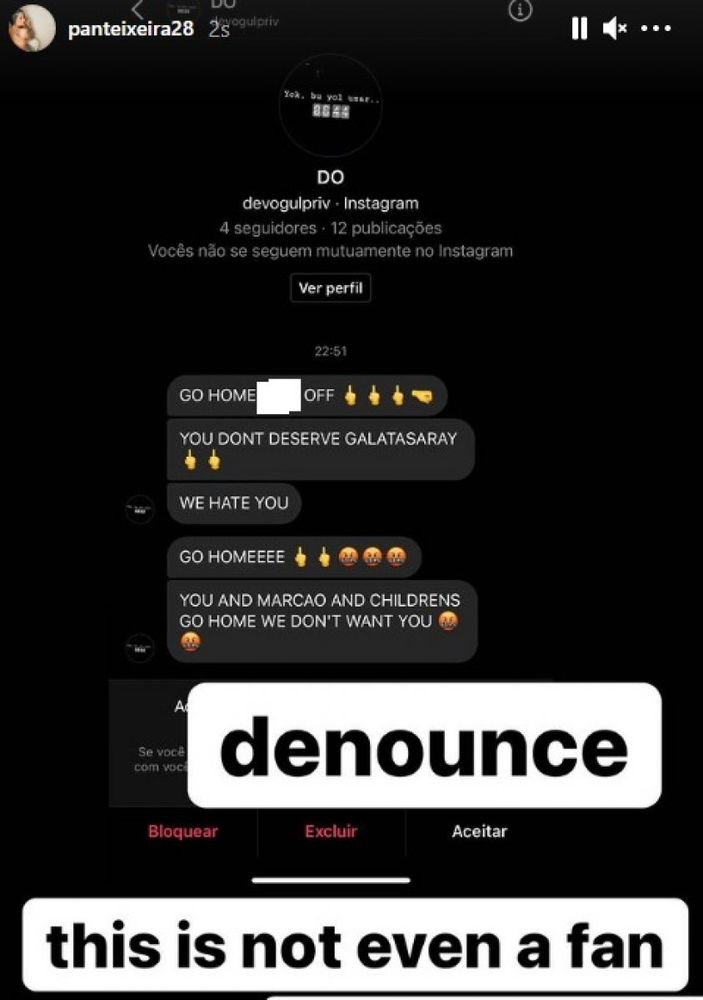 Marcao'dan eşine küfreden taraftarlara tepki