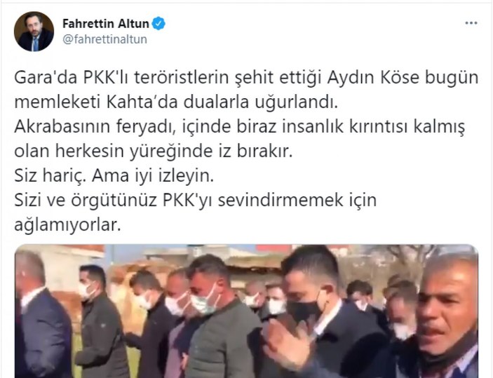 Şehit Aydın Köse'nin akrabasından PKK'ya tepki: Sizi sevindirmeyeceğiz