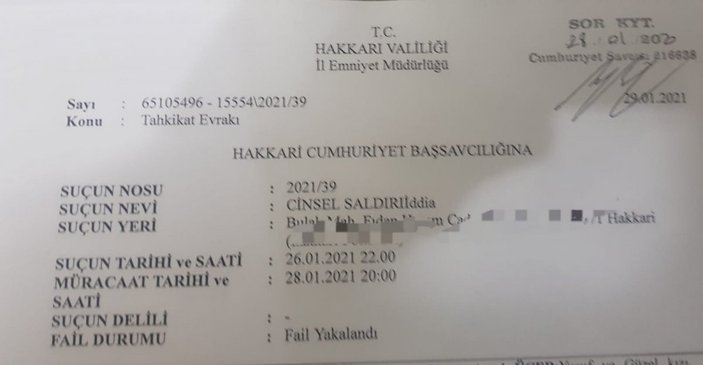 Hakkari’de kahve içme bahanesiyle mesai arkadaşına tecavüz iddiası