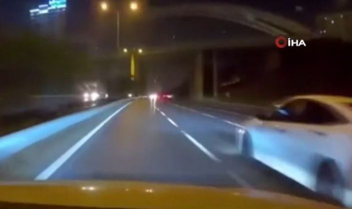 İstanbul'da ters yönde ilerleyen sürücü