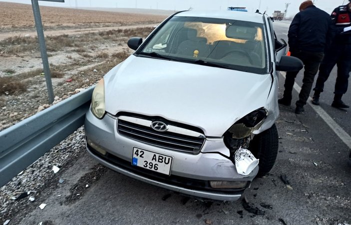 Aksaray'da yolda düşen kamyon lastiği  kazaya sebep oldu
