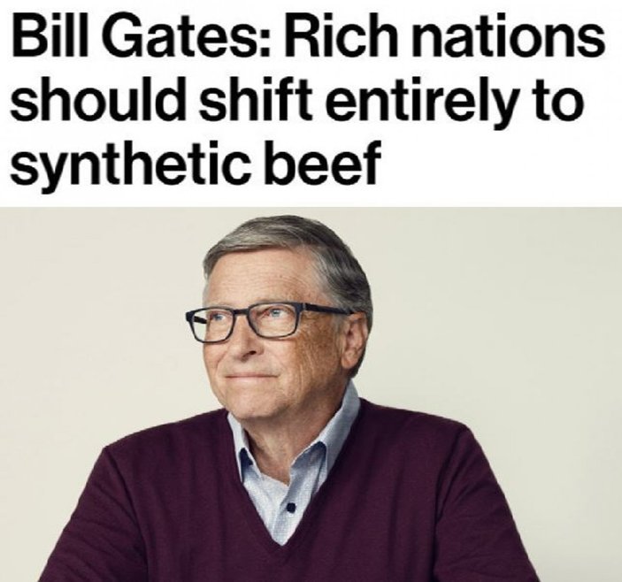Bill Gates: Zengin ülkeler yapay ete geçmeli
