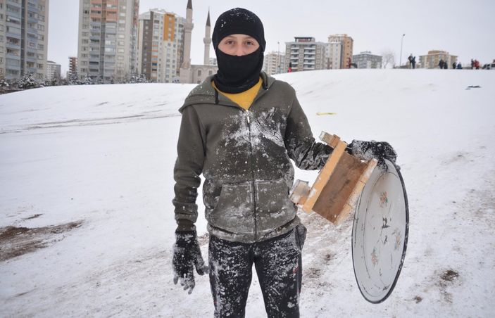 d Kayserili vatandaşların kar keyfi