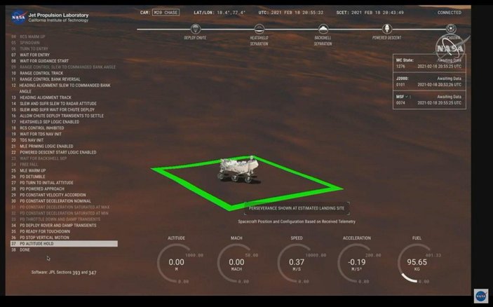 NASA kaşifi Mars'a indi