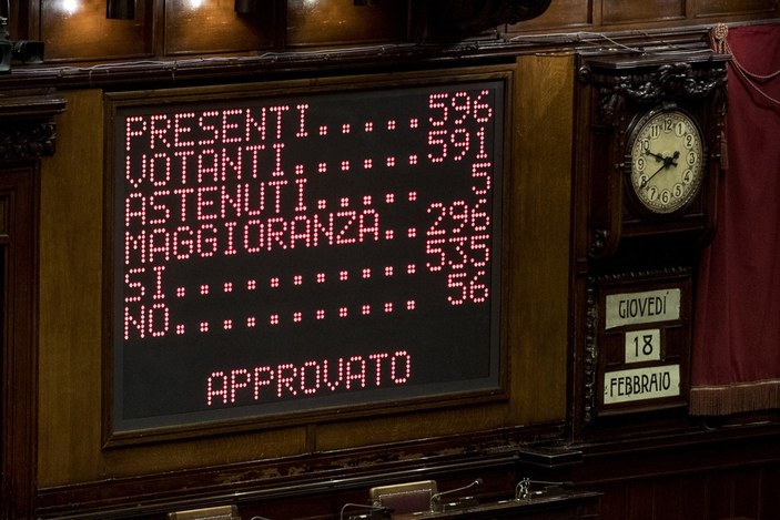 İtalya'da Draghi hükümetine Temsilciler Meclisi'nden güvenoyu