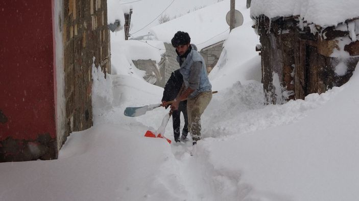Muş'ta bir köy kara gömüldü