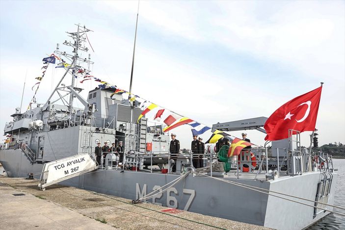 NATO Daimi Mayın Karşı Tedbirleri Deniz Görev Grubu-2'nin komutası Türkiye'ye geçti