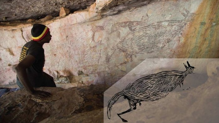 Avustralya'da 17 bin yıllık kaya çizimi keşfedildi