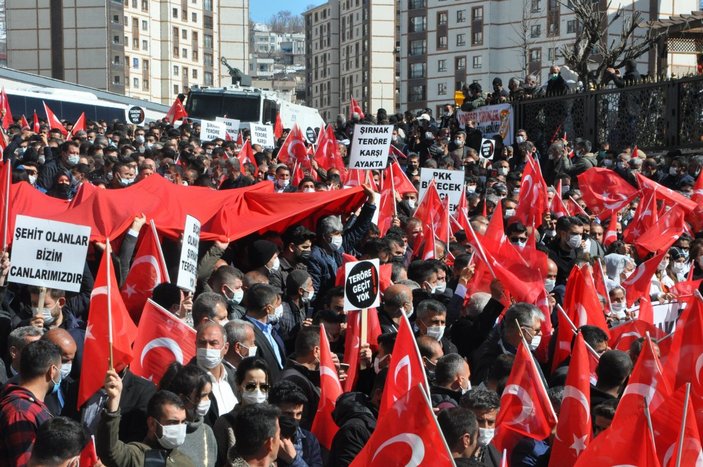 Şırnak’ta Gara katliamına tepki yürüyüşü yapıldı