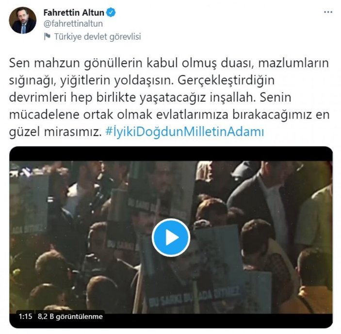 AK Parti’den Cumhurbaşkanı Erdoğan’a özel doğum günü klibi