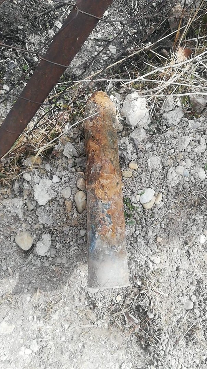 Afyonkarahisar'da patlamamış top mermisi bulundu