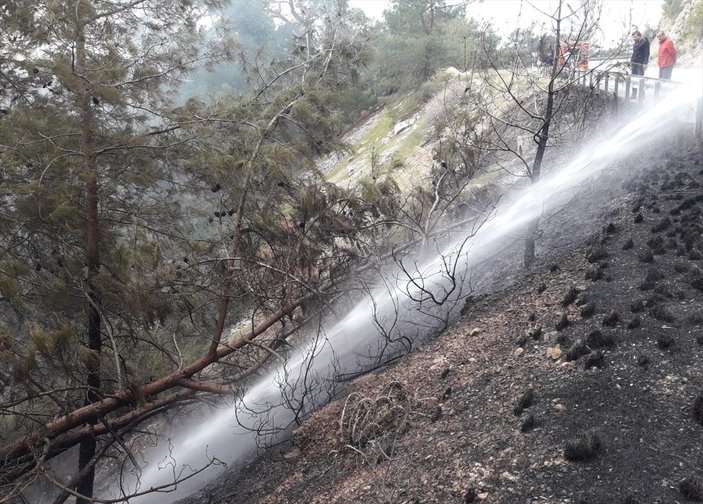 Fethiye'de orman yangını çıktı