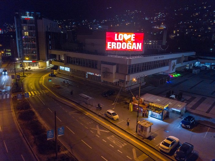 Saraybosna'dan 'Love Erdoğan' mesajı