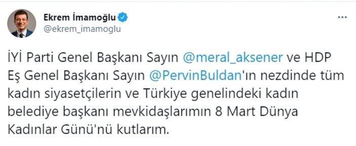 Pervin Buldan'dan Ekrem İmamoğlu'nun tweet'i için açıklama: Korkaksınız