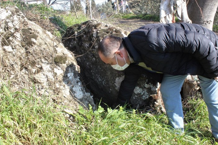 Bursa’da çocuğu olmayan çiftler, kayanın etrafında dönüp böcek yedi