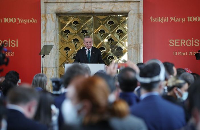 Cumhurbaşkanı Erdoğan, 100. Yılında İstiklal Marşı Sergisi'nde