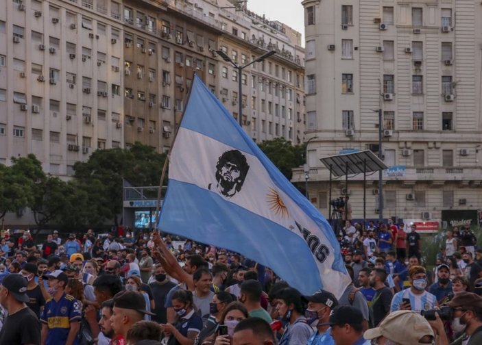 Arjantin'de Maradona'nın öldürüldüğü iddiasıyla gösteri düzenlendi