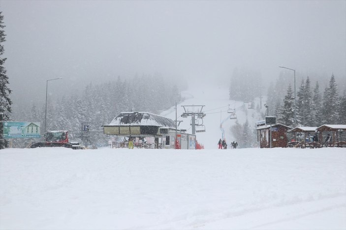 Ilgaz Dağı'nda kar yağışı etkisini gösterdi