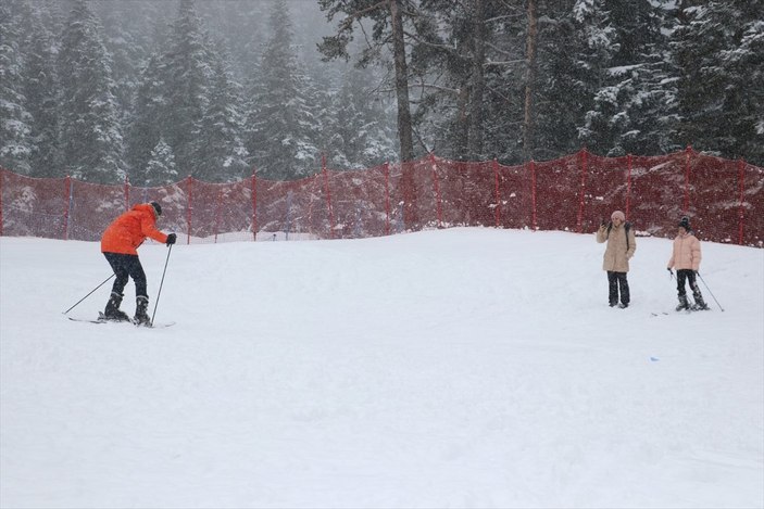 Ilgaz Dağı'nda kar yağışı etkisini gösterdi