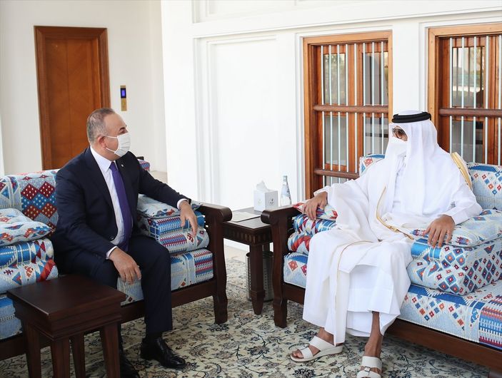 a Mevlüt Çavuşoğlu'nun Katar temasları