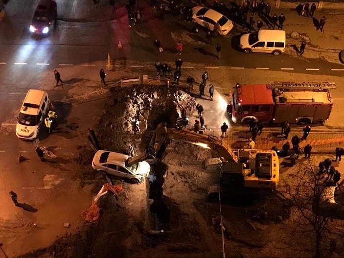 Kayseri'de kazı çalışması sırasında üzerine otomobil düşen belediye işçisi öldü
